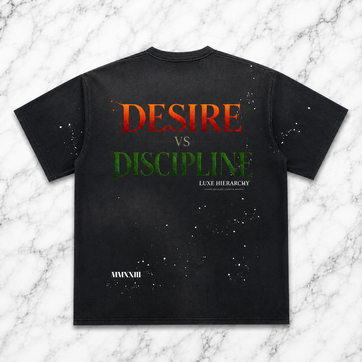 Desire Vs Discipline -Frayed Sunfade T-Shirt