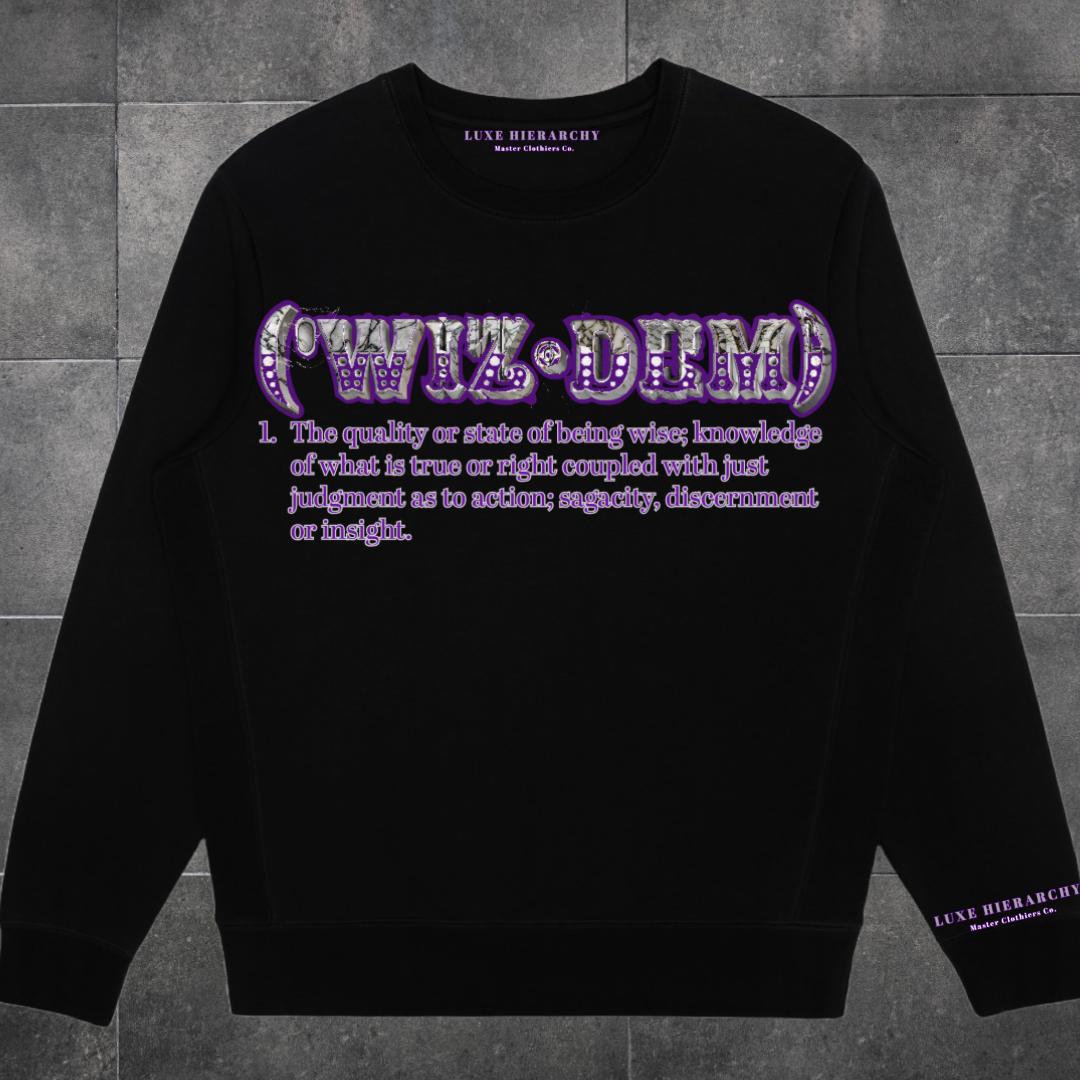 Wiz•Dem (Black) Premium Crewneck Sweatshirt