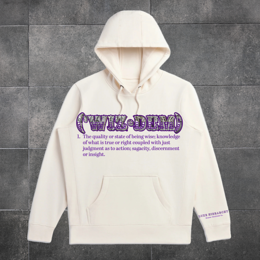 Wiz•Dem (Cream) Premium Hooded Sweatshirt