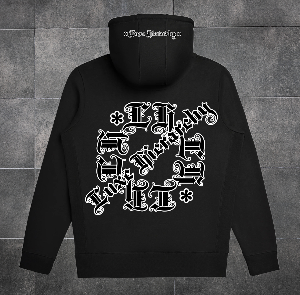 Luxe Lifestyle Premium Hooded Sweatshirt (Black)