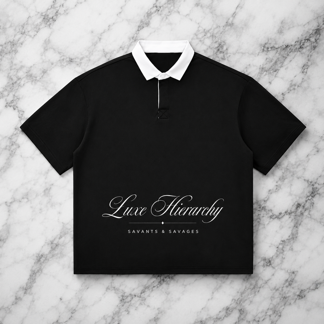 Savants & Savages Contrast Polo Shirt