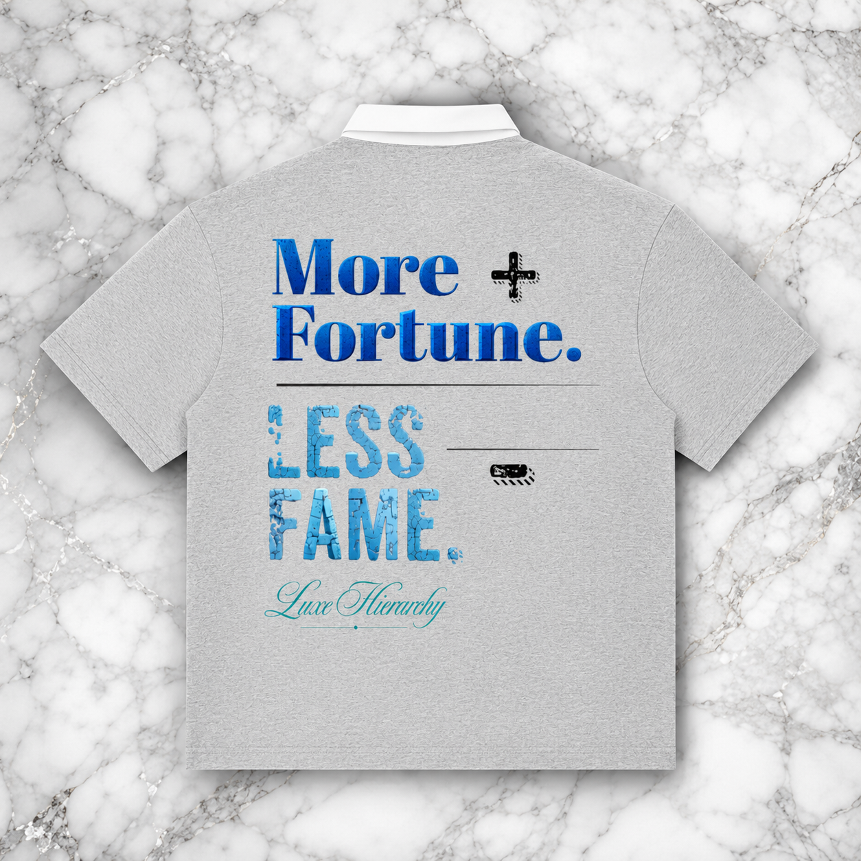 "More Fortune, Less Fame" Premium Polo Shirt