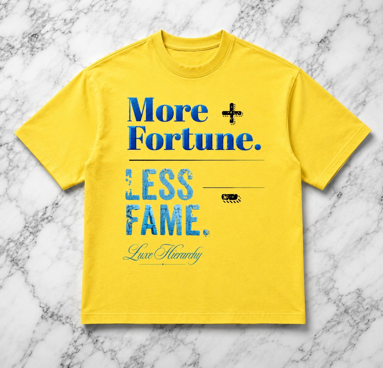 "More Forune, Less Fame" Boxy Oversized T-Shirt