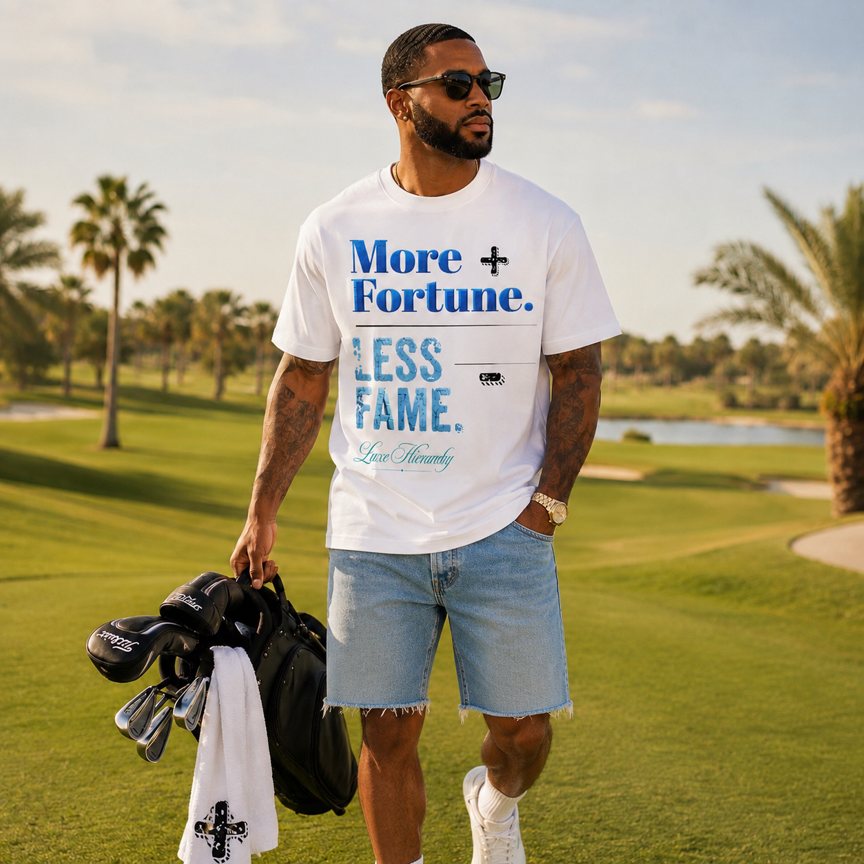 "More Forune, Less Fame" Boxy Oversized T-Shirt