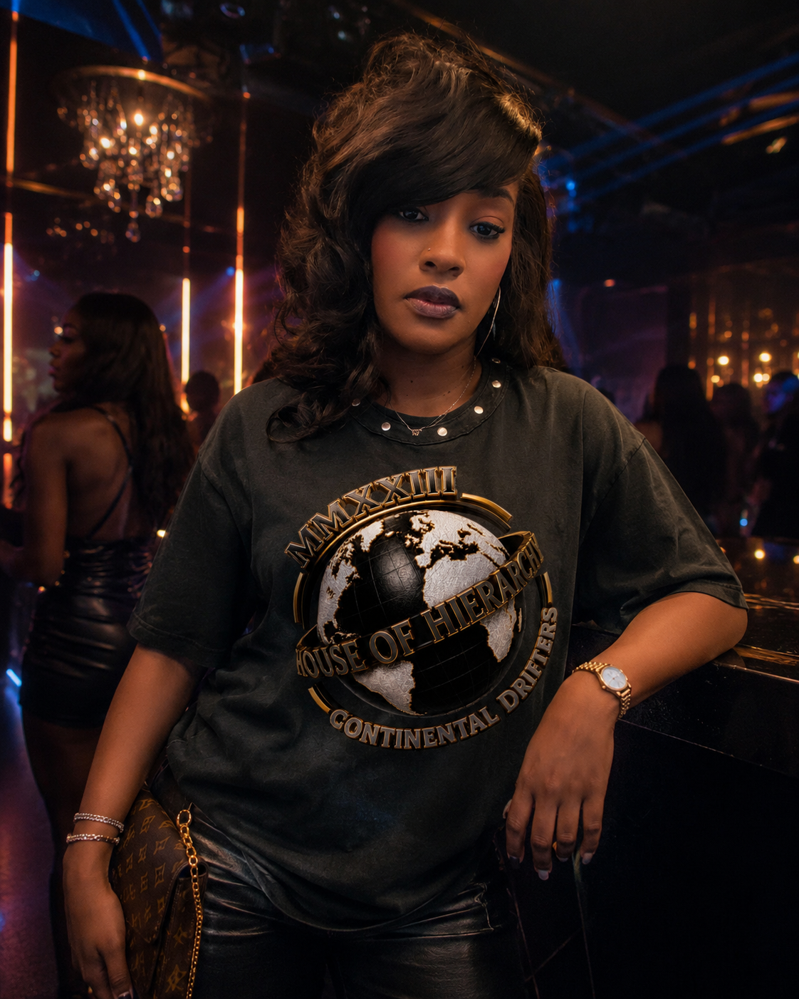 House Of Hierarchy Continental Drifters Washed Boxy Studded T-Shirt
