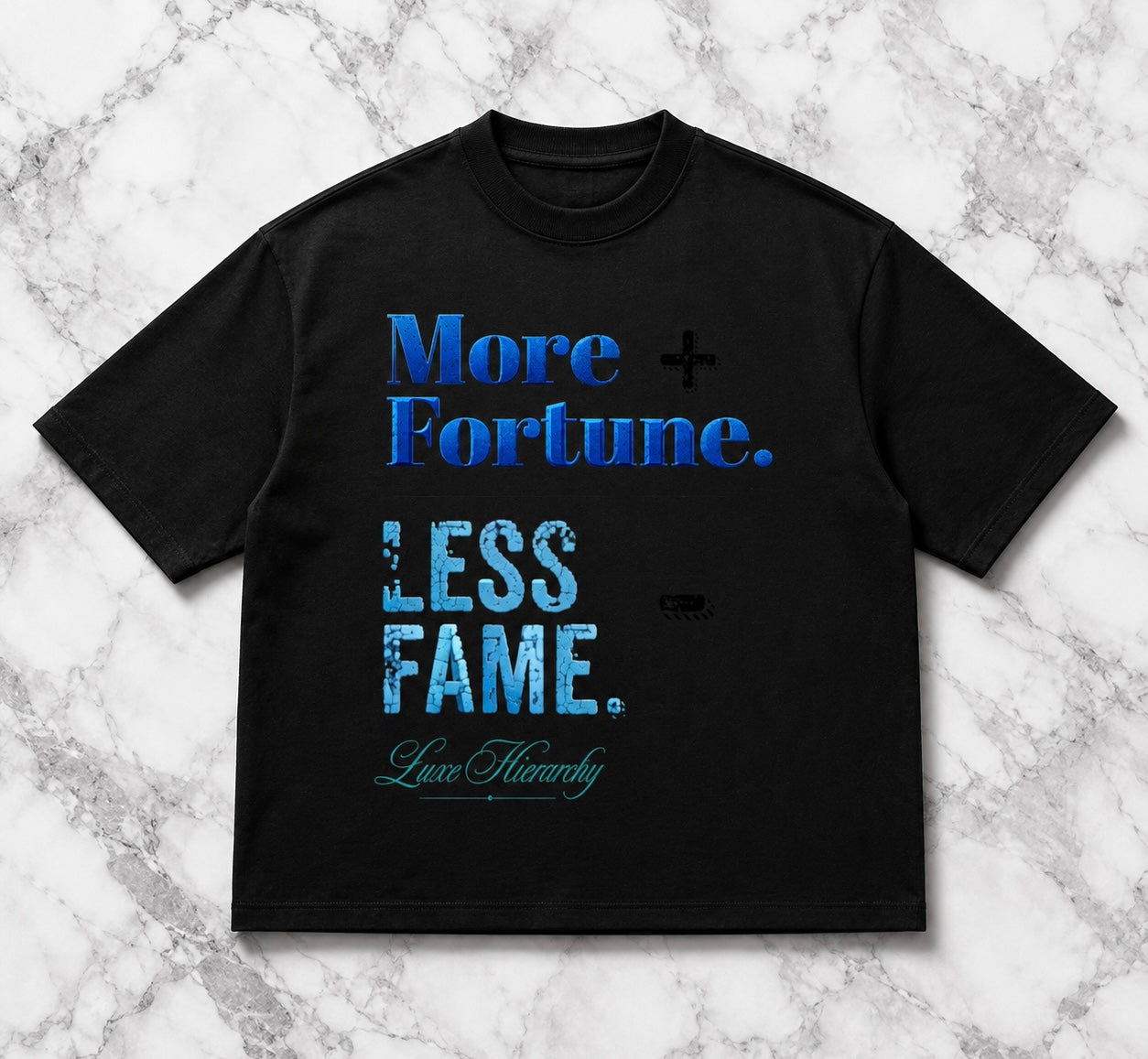 "More Forune, Less Fame" Boxy Oversized T-Shirt