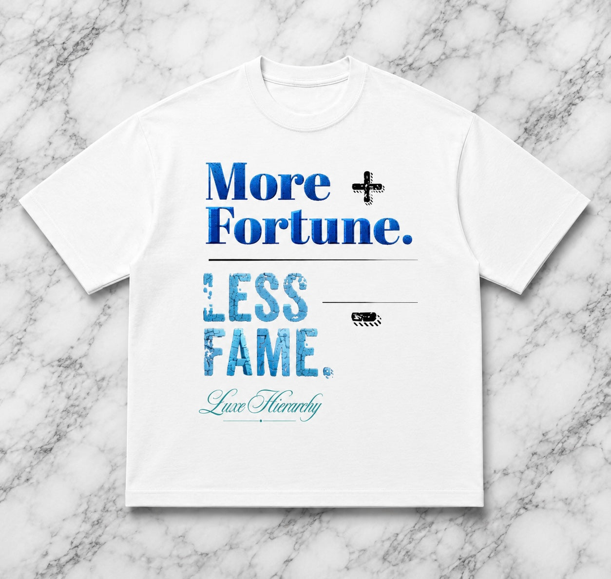 "More Forune, Less Fame" Boxy Oversized T-Shirt