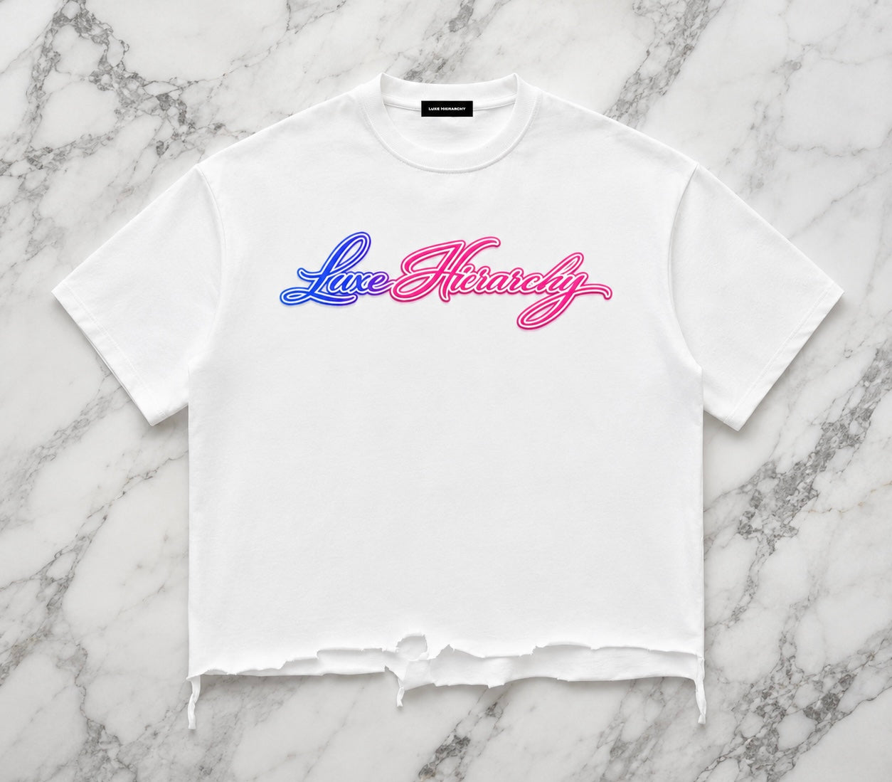 Vice Lights- Raw-Hem Boxy T-shirt