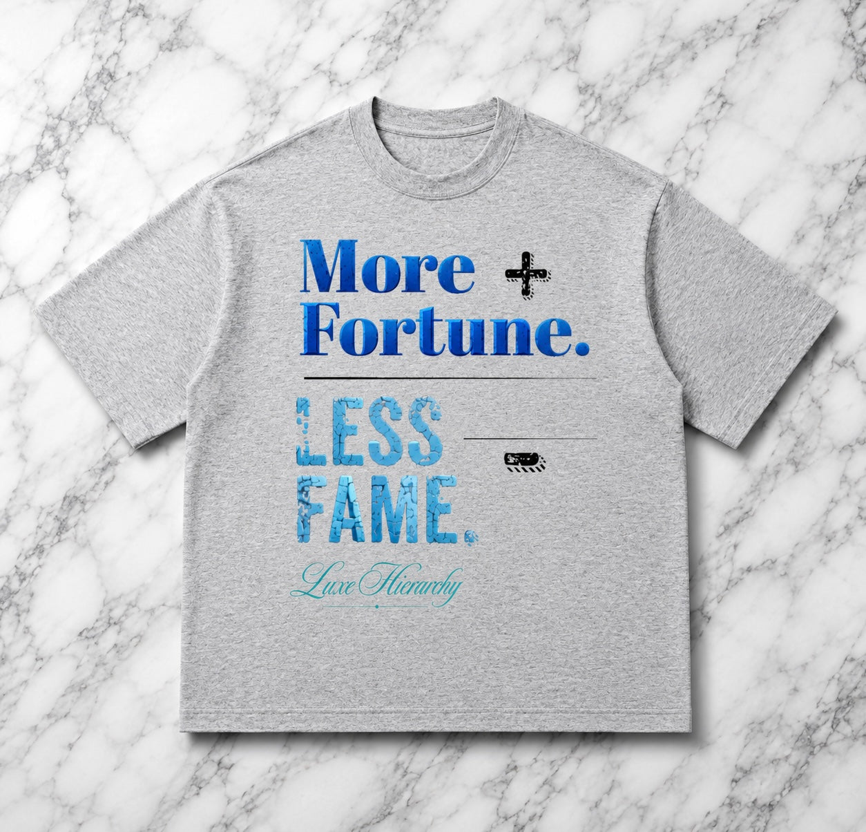 "More Forune, Less Fame" Boxy Oversized T-Shirt