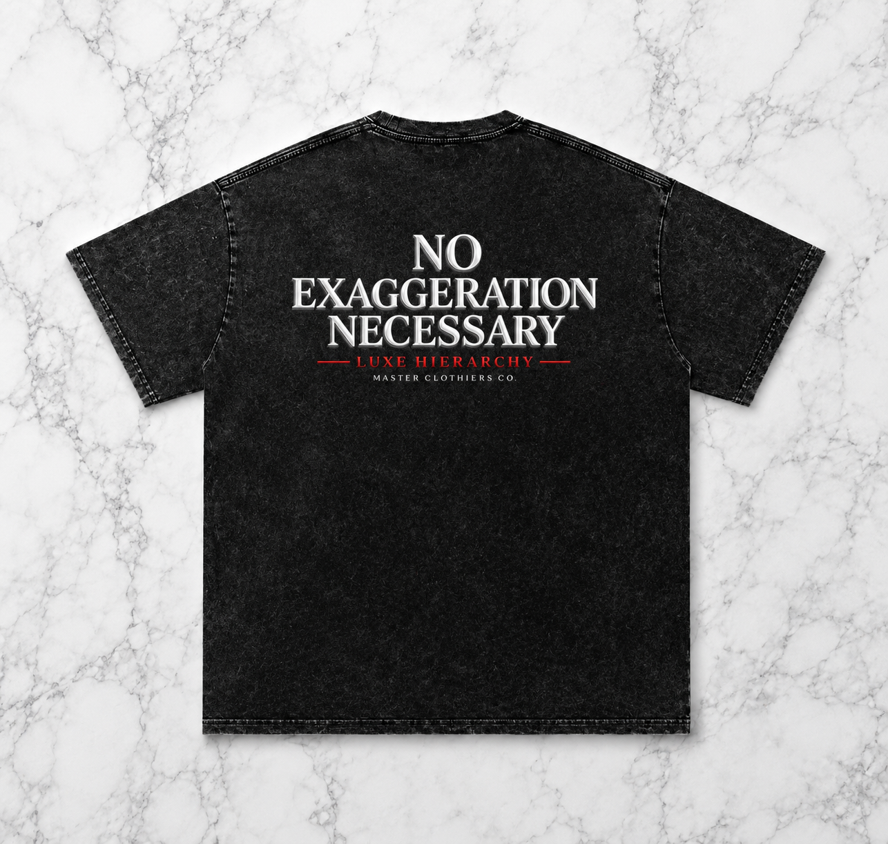 MMXXIII "No Exaggeration" -Snow Washed Oversized Cotton T-Shirt