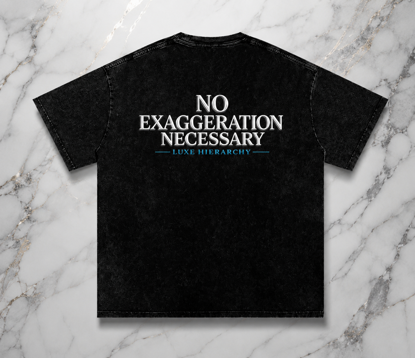 MMXXIII "No Exaggeration" Snow Washed Oversized Cotton Tee